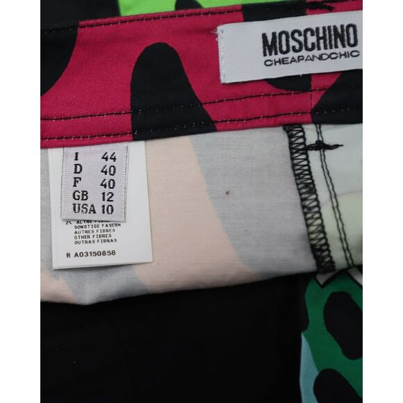Moschino Illustrated Patchwork Printed Trousers in Multicolor Print Cotton - Picture 6 of 7